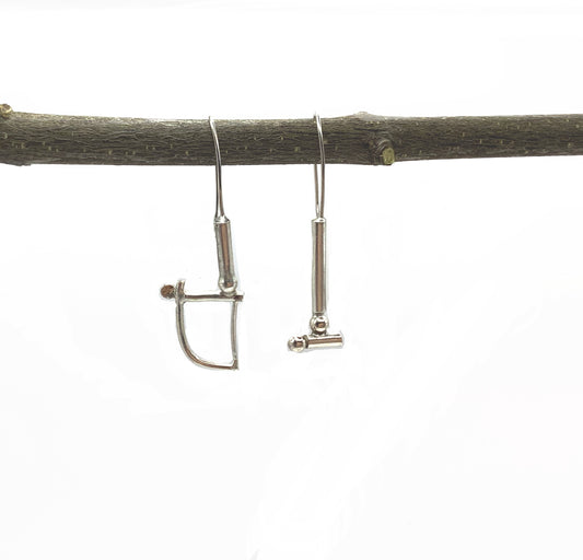 Sterling silver jewel tools earrings