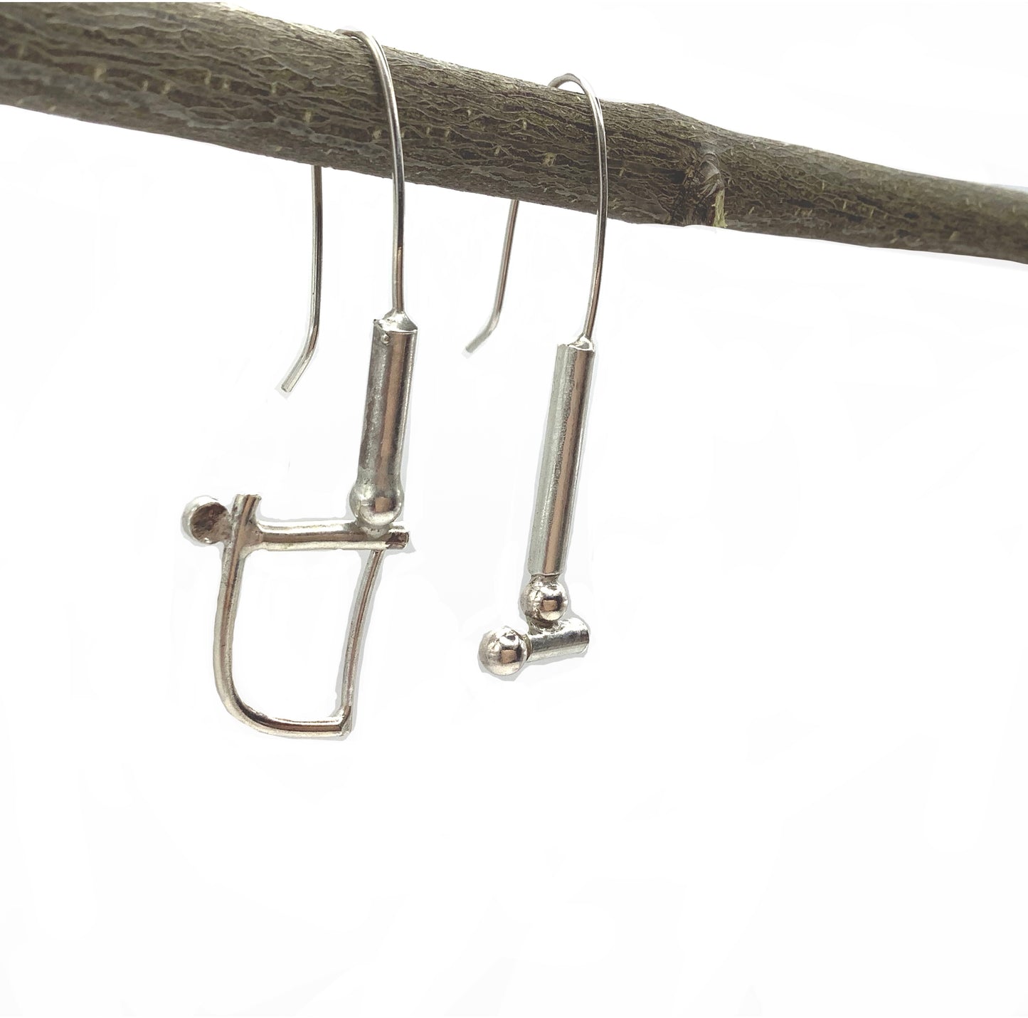 Sterling silver jewel tools earrings