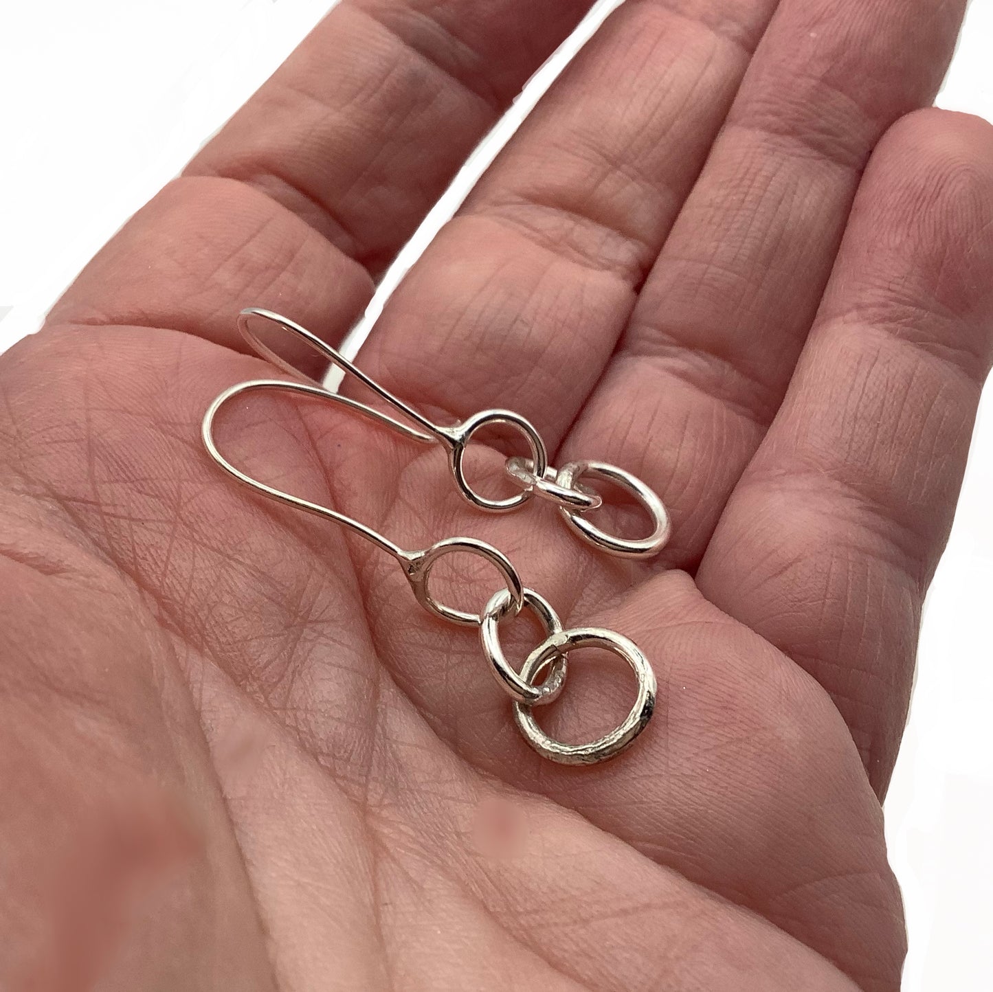 Sterling silver small hoop earrings